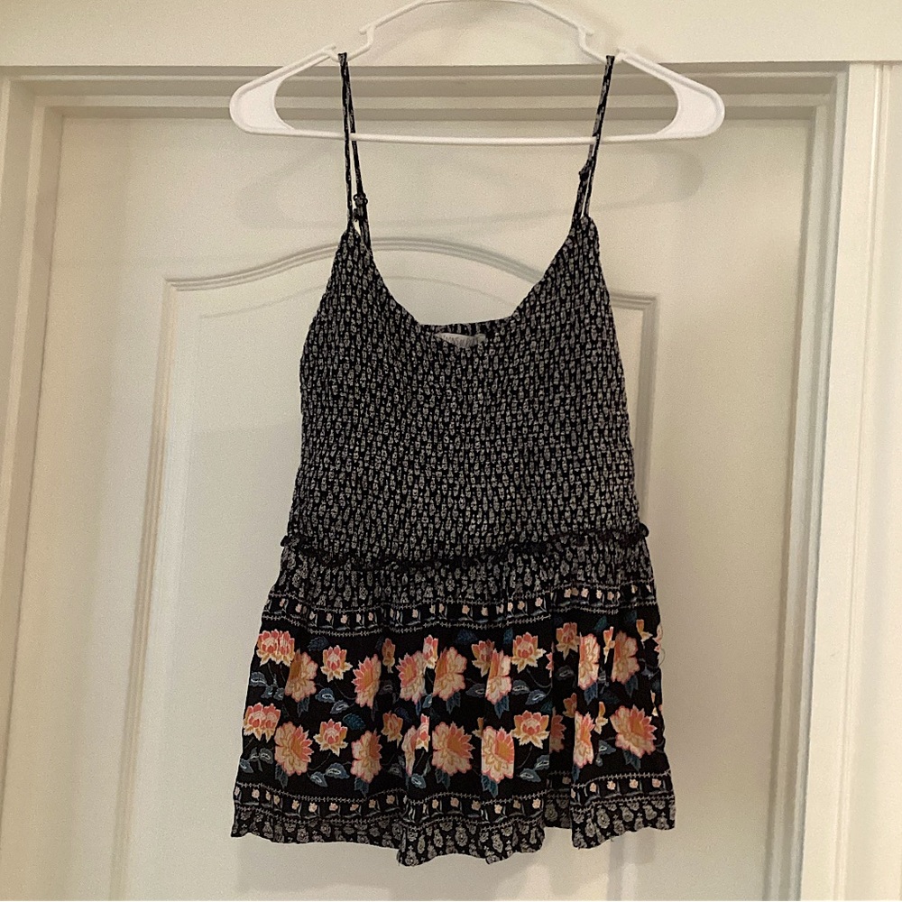 Patrons of Peace Floral Patterned Tank Top